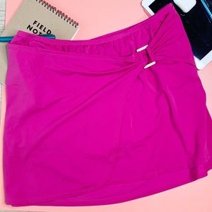 Lane Bryant magenta pink skirted swim bottom J0789